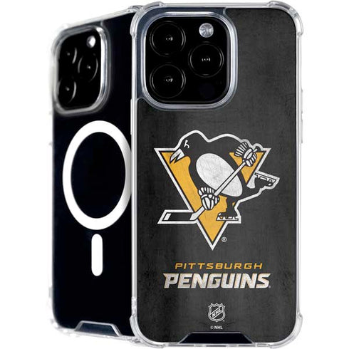 NHL Pittsburgh Penguins Distressed iPhone 16 Pro MagSafe Case